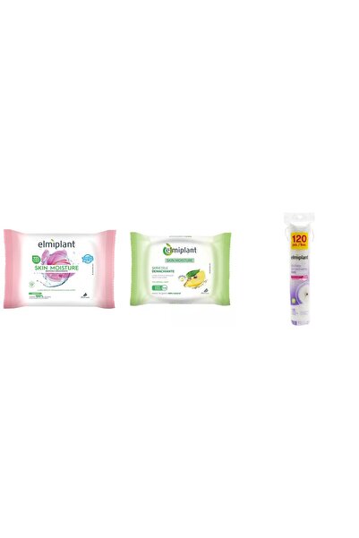 ELMIPLANT Set 3 Mixt: 1x Servetele demachiante ten uscat sensibil Skin Moistu...
