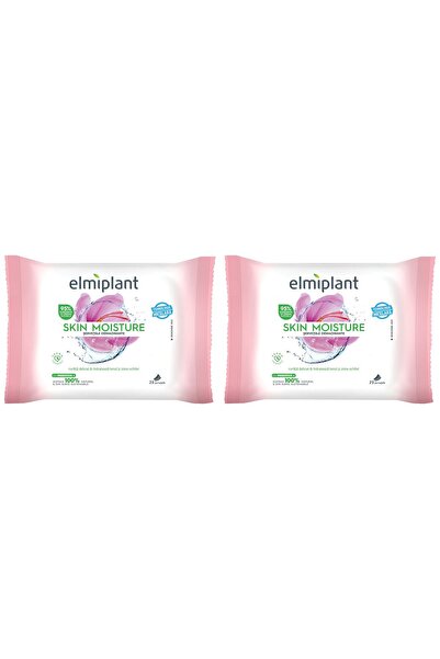 ELMIPLANT Set of 2 x Skin Moisture dry and sensitive skin cleansing wipes, 25...