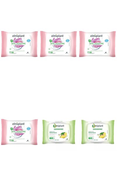 ELMIPLANT Set 6 Mixt: 4x Servetele demachiante ten uscat sensibil Skin Moistu...