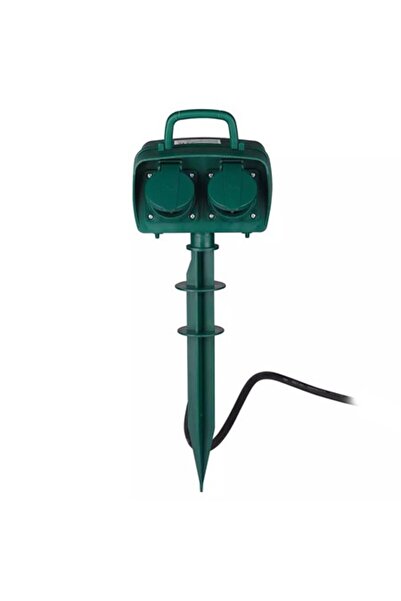V-TAC Prelungitor de exterior cu țăruș, 4 ieșiri, 3m, IP44, 16A