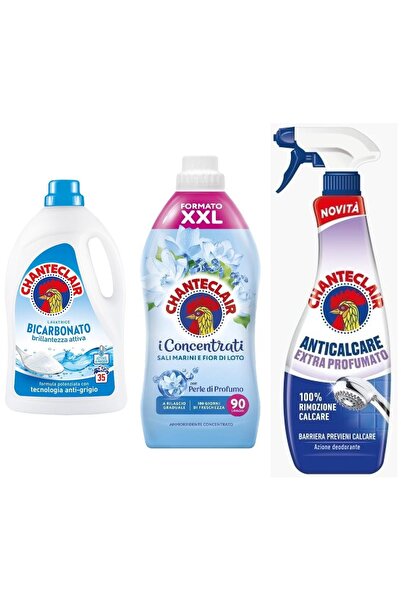 chante clair Set 3 Chanteclair Mixed: 1x Bicarbonate laundry detergent, 1575ml, 35 washes, 1x Sea Salts Flowers laundry