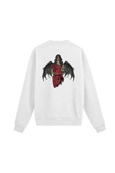 Colermi سترة مطبوع ديث ميتال دارك أنجل سويت شيرت