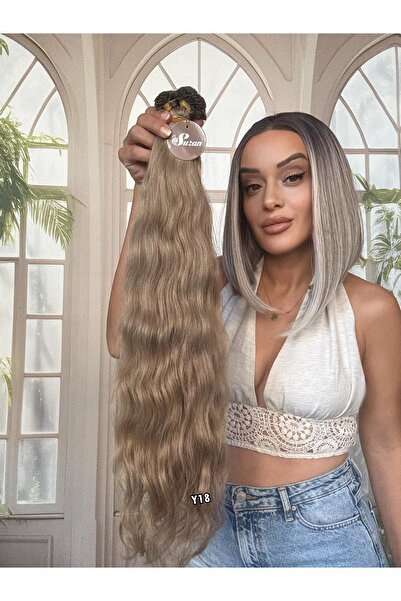 Suzan Peruk 250 adet Mikro Kaynak-Orjinal Dalgalı-Gerçek insan saçı-Takıma ha...