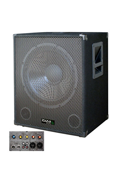 Ibiza Sound Subwoofer activ de 15 inch, 800W, AUX, Intrare/Ieșire Line, Ieșir...