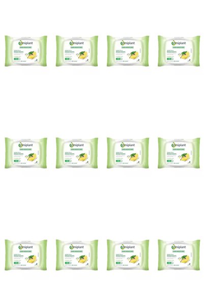 ELMIPLANT Set of 12 x Skin Moisture Cleansing Wipes for normal and combinatio...