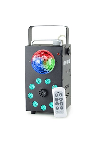 Ibiza Light Mașină de fum Astro RGB cu 9 LED-uri, telecomandă wireless, 700W