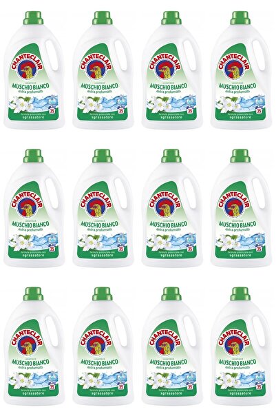 chante clair Set of 12 x Liquid Laundry Detergent with White Musk, Chanteclair, 1575ml, 35 washes