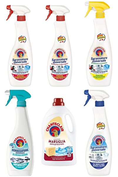 chante clair Set 6 Chanteclair Mixt: 2x Marsilia universală, 600 ml, 1x Lamaie universală, 600 ml, 1x Spray Unive