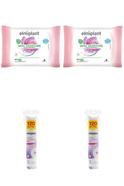 ELMIPLANT Set 4 Mixed: 2x Skin Moisture Dry Sensitive Skin Cleansing Wipes, 25, 2x Dem Floppy Disks