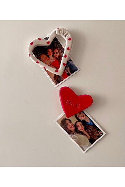 Nouis El yapımı love temalı seramik magnet seti