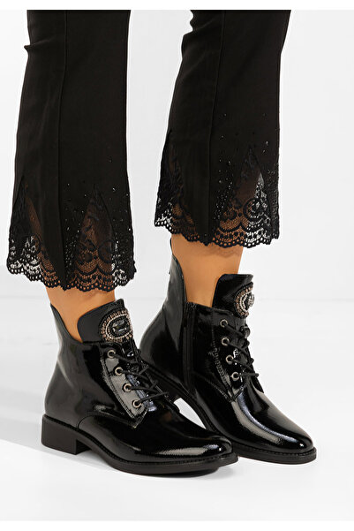 B T Shoes Γυναικεία μποτάκια Evelona Μαύρα