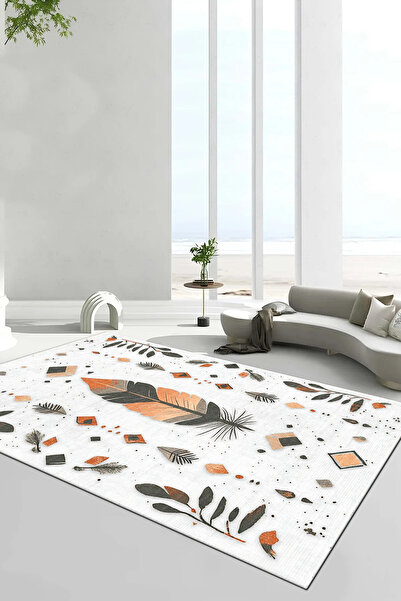 Thalia Home Kaymaz Taban Yıkanabilir Kalın Dokulu Halı & Yolluk & Mutfak Halısı