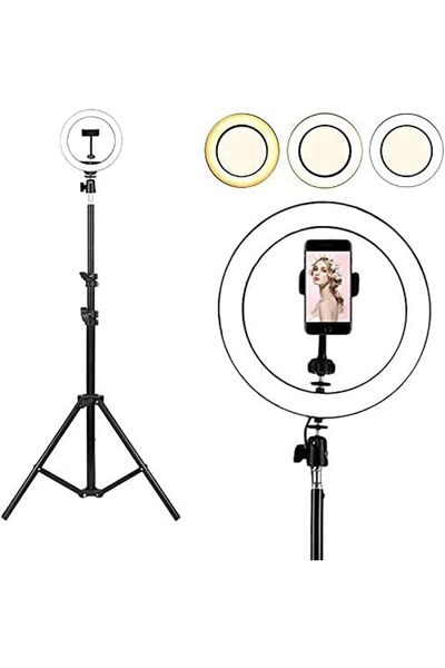 TheMohrim 10" Selfie Ring Light with 210 CM Tripod Stand & Cell Phone Holder