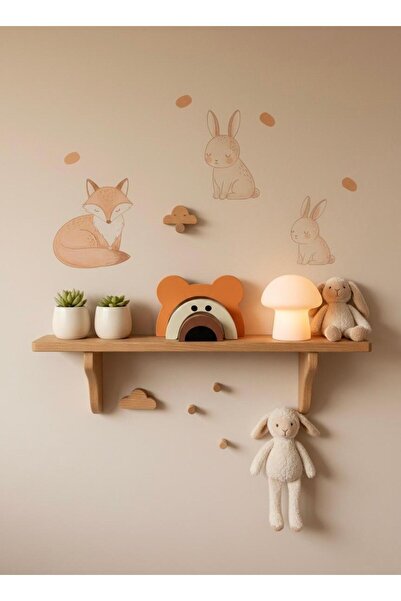 Lumos Trade زينة غرفة مونتيسوري على شكل دمية دب خشبية ولعبة أطفال - مجموعة دي...