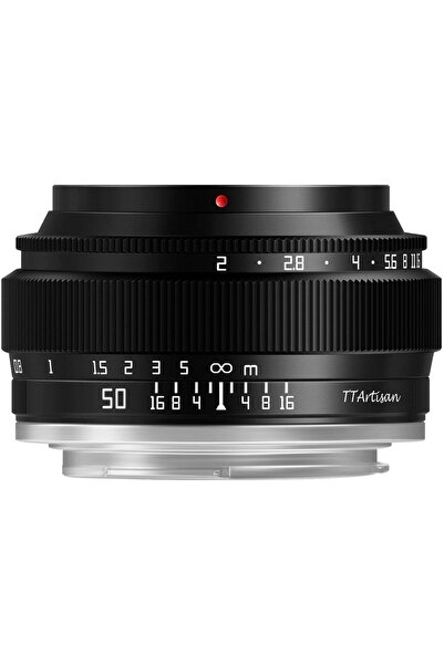 TTArtisan Obiectiv manual full-frame 50mm F2, negru, pentru montură FujiFilm FX