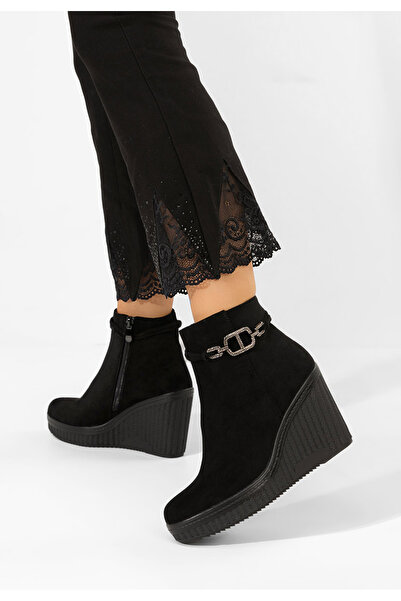 B T Shoes Black Charlet V3 platform ankle boots