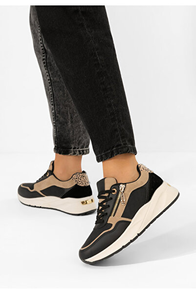 B T Shoes Ziania black platform sneakers