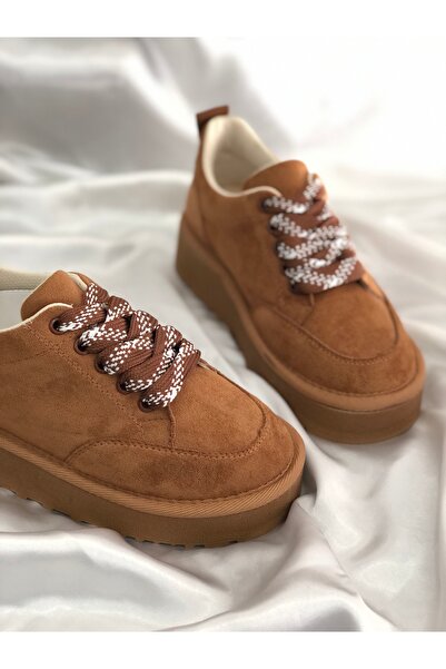 Hg Ayakkabı GALİNDA TABA SÜET YÜKSEK TABAN MEVSİMLİK AYAKKABI