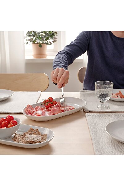 IKEA GODMIDDAG Serving plate, white, 32 x 18 cm