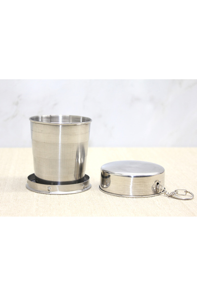 KTT Foldable Single Stainless Steel Shot Glass 8 cm Stylishly Designed Functional Product