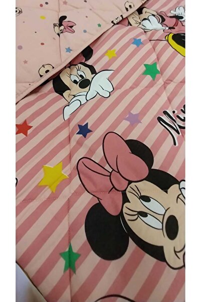 Zorluteks Minnie Mouse Tek Kişilik Pamuk Yorgan 155*215