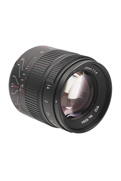 7artisans Obiectiv manual 55mm F1.4 Mark II negru pentru montură Sony E