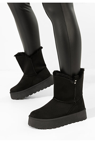 B T Shoes Reika black platform ogg boots