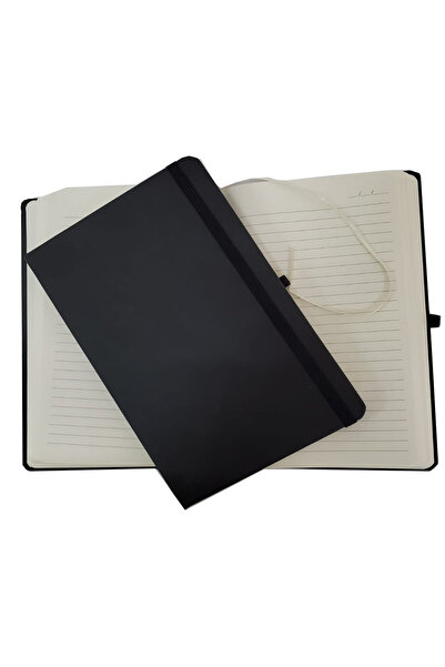 KTT Black Color Thermo Leather Striped Notebook Stylishly Designed Functional Product