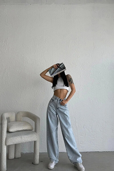 WODDİ بنطلون نسائي واسع الساق من مورينا روز قماش قابل للتمدد 2026