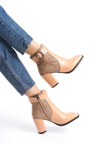 markasende حذاء طويل بكعب عالي للنساء من ماركة Sende بتصميم أنيق مصنوع من جلد...