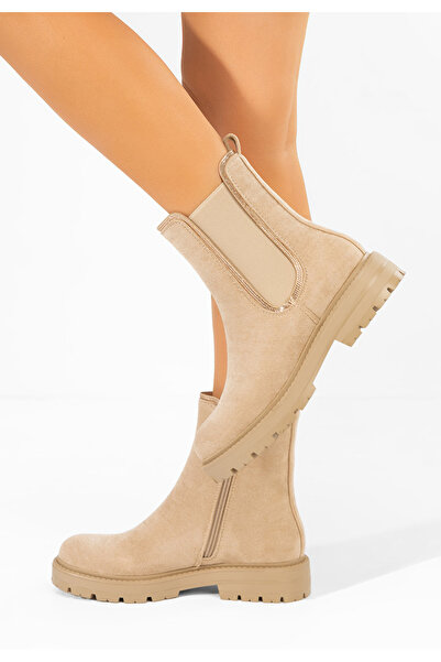 B T Shoes Μποτάκια Chelsea γυναικεία Brisaya V2 μπεζ