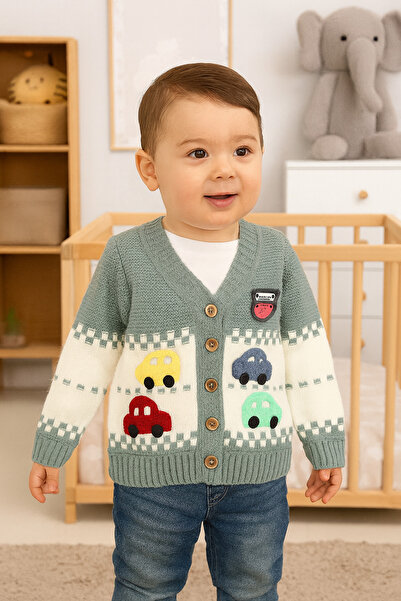 babynow BabyNova Arabalı Triko bebek Hırka