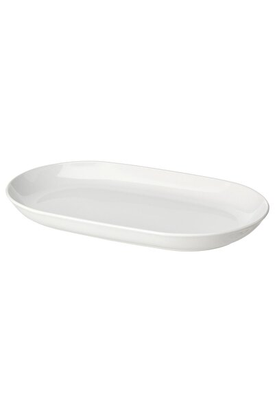 IKEA GODMIDDAG Serving plate, white, 32 x 18 cm