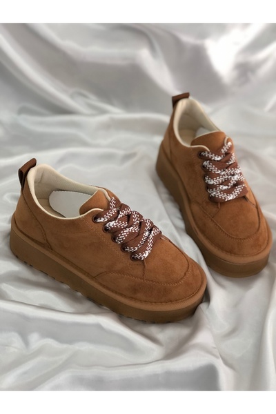 Hg Ayakkabı GALİNDA TABA SÜET YÜKSEK TABAN MEVSİMLİK AYAKKABI