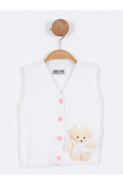 babynow Babynova Knitwear Baby & Kids Vest with Teddy Bear