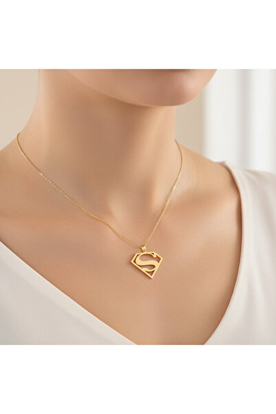 TabiTela 8 ayar altın kolye ucu Süpermen GM9203 0.5 gr