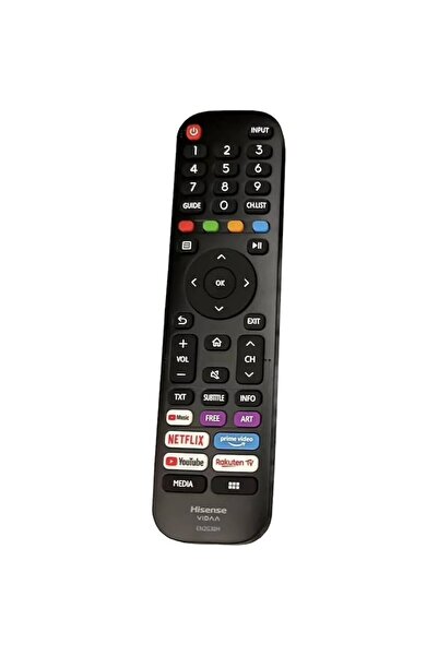 Hisense Original VIDAA Remote EN2G30H - Smart, Netflix, YouTube, RakutenTV, Prime Video - Black