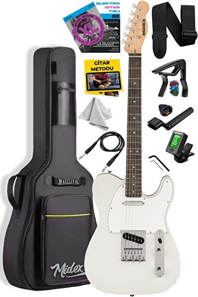 Hype Store TLX-50WH Tele Case Rose Fingerboard 2 غيتار كهربائي مغناطيسي بملف ...