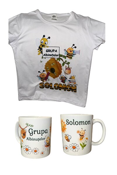 CrisPrint Personalized T-shirt set + "Grupa Alinuțelor" mug with the child's name - Adorable gift