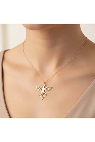 TabiTela 8 ayar altın kolye ucu anka kuşu GM4865 0.5 gr