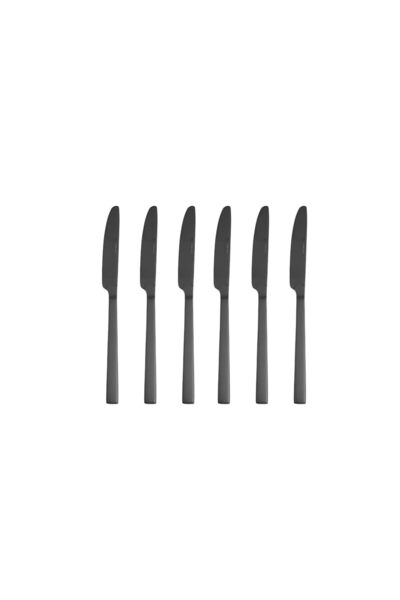 Hype Store Matte Black Dinner Knife 24cm 6 Pieces