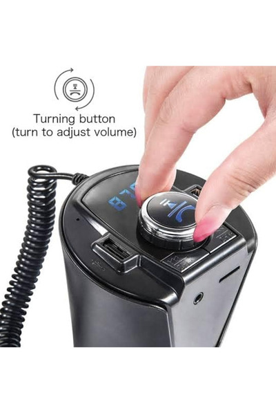 Ruan Multifunctional Kit BX6 BX7 FM Bluetooth function with 2 USB ports TF CARD Slot AUX Black