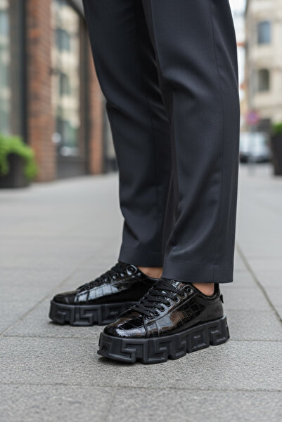 dehaine Men's casual sneakers, Black-VSC, 0825