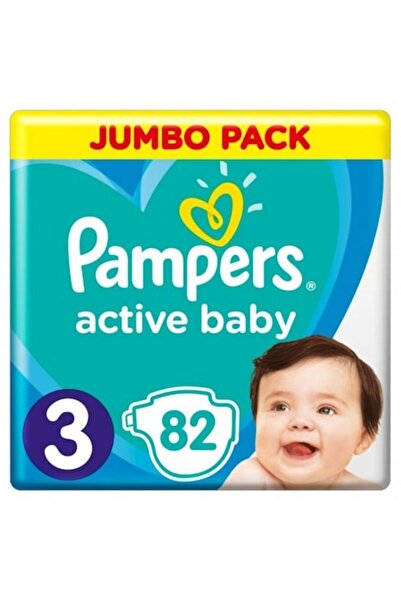 Pampers Active Baby Diapers, size 3, 6-10 kg, 82 pcs