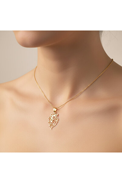 TabiTela 8 ayar altın kolye ucu Aslan GM7337 0.5 gr