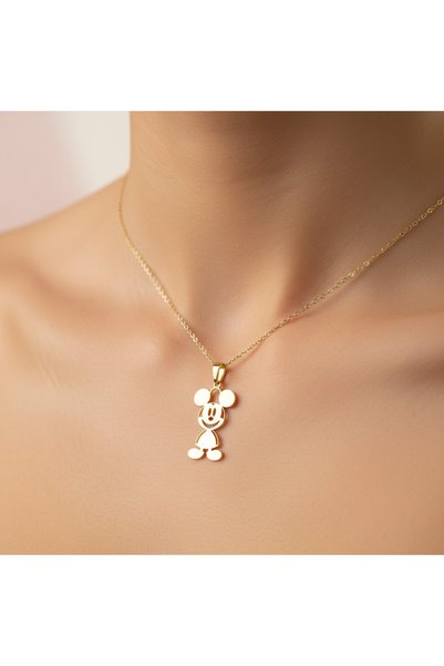 TabiTela 8 ayar altın kolye ucu Mickey Mouse GM7519 0.5 gr
