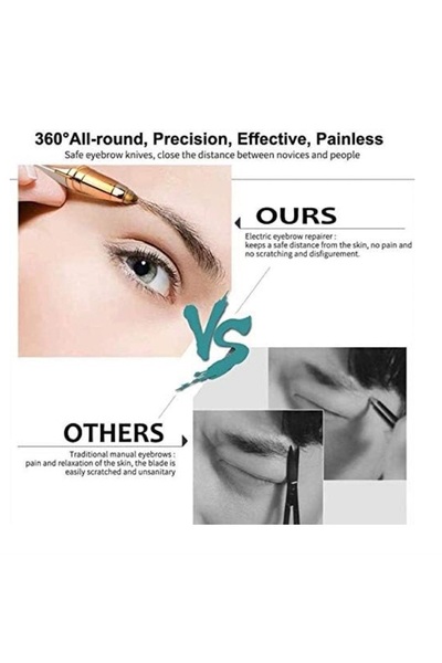 Hope Electric Eyebrow Trimmer Epilator with Light for Women