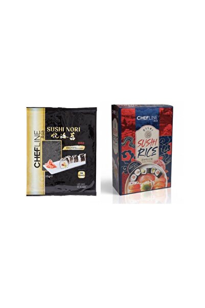 Chefline Asia Sushi Nori 10 Yaprak + Sushi Pirinci 500gr