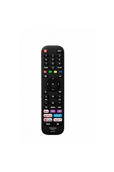Hisense Original VIDAA Remote EN2G30H - Smart, Netflix, YouTube, RakutenTV, Prime Video - Black