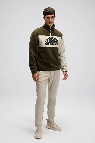 Ellesse Ανδρικό φούτερ με λογότυπο αντίθεση χρωμάτων Regular Fit Half Zip ψηλός λαιμός SWEAT EM519